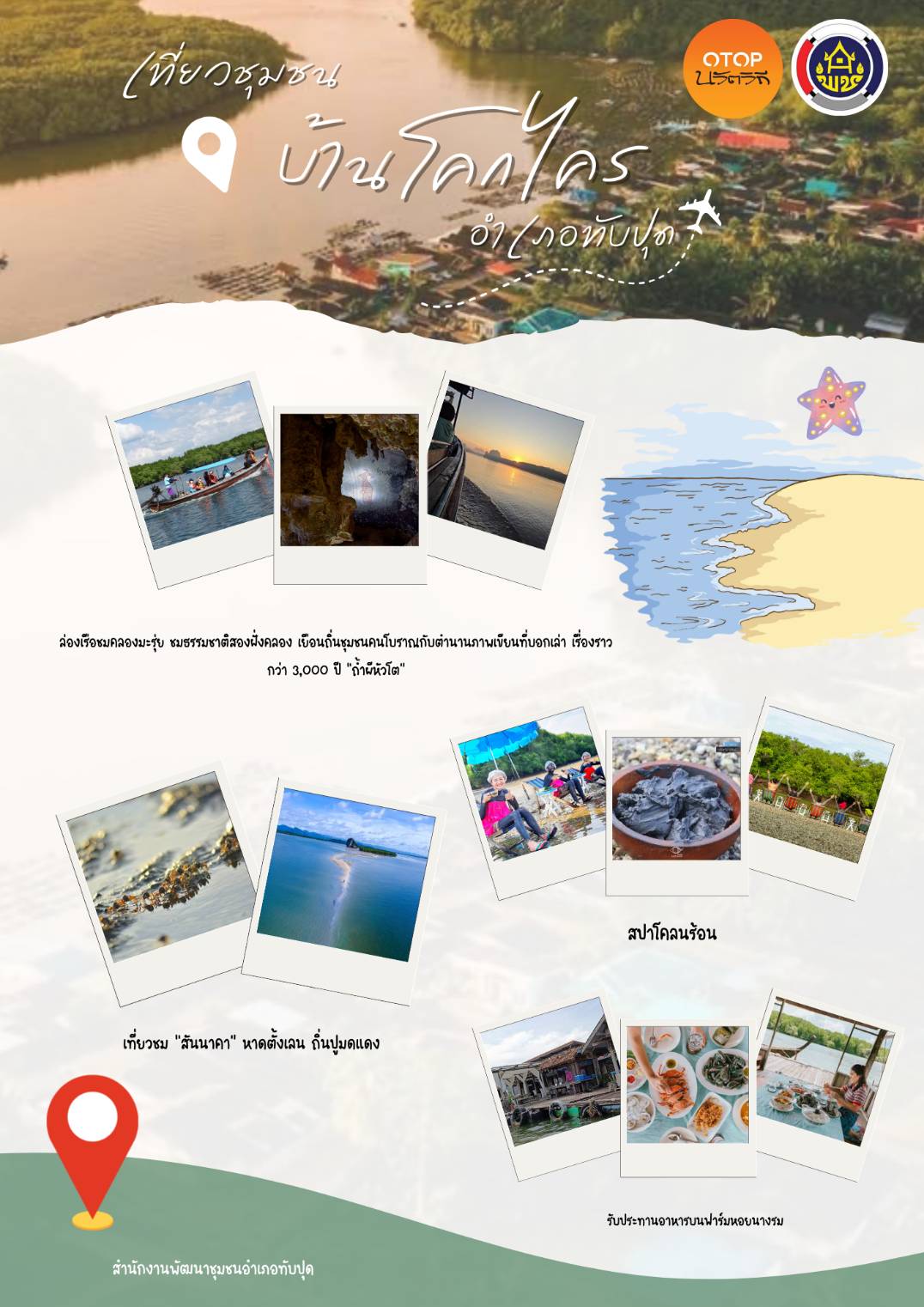 ชุมชนท่องเที่ยว OTOP นวัตวิถีบ้านโคกไคร อำเภอทับปุด จังหวัดพังงา